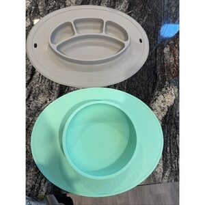 UpwardBaby Baby Toddler Bowl and Sectioned Placemat Silicone Suction